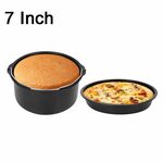 Cestino per torta da 7 pollici con manico + vassoio per pizza Set di accessori per friggitrice ad aria Bakeware