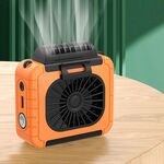 Ventilatore per illuminazione da esterno montato in vita con funzione di alimentazione Ventilatore da appendere al collo con staffa multifunzionale(arancione)