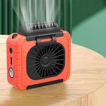 Ventilatore per illuminazione da esterno montato in vita con funzione di alimentazione Ventilatore da appendere al collo con staffa multifunzionale(albicocca)