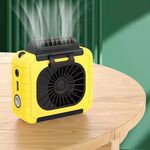 Ventilatore per illuminazione da esterno montato in vita con funzione di alimentazione Ventilatore da appendere al collo con staffa multifunzionale(giallo)