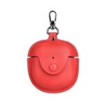 Custodia protettiva per auricolari Bose QuietComfort Earbuds II in pelle TWS con gancio (rosso)