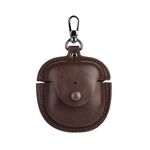 Custodia protettiva per auricolari Bose QuietComfort Earbuds II in pelle TWS con gancio (marrone)