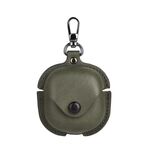 Custodia protettiva per auricolari TWS in pelle Samsung Galaxy Buds Live / Pro con gancio (verde)