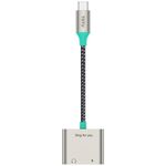 Adattatore audio TOTU AD-5 da USB-C/tipo-C a 3,5 mm+USB-C/tipo-C