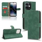 Per Ulefone Note 16 Pro Custodia per telefono in pelle con vibrazione magnetica Skin Feel (verde)