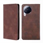 Custodia in pelle magnetica per Xiaomi Civi 3 5G Skin Feel (marrone scuro)
