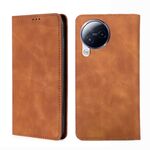 Custodia in pelle magnetica per Xiaomi Civi 3 5G Skin Feel (marrone chiaro)
