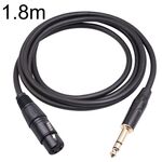 Cavo per microfono da 6,35 mm 1/4 TRS maschio a XLR femmina a 3 pin, lunghezza: 1,8 m