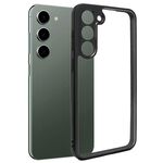 Per Samsung Galaxy S23 5G TPU smerigliato + custodia trasparente per PC (nero)