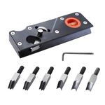 Pialla manuale a profondità regolabile per smussatura multi-angolo per la lavorazione del legno, colore: nero + 6 lame
