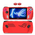 Custodia in silicone multicolore per console di gioco ASUS Rog Ally con 2 tappi per pulsanti (rosso)