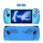 Custodia in silicone multicolore per console di gioco ASUS Rog Ally con 2 tappi per pulsanti (blu)