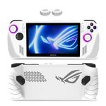 Custodia in silicone multicolore per console di gioco ASUS Rog Ally con 2 tappi per pulsanti (bianco)