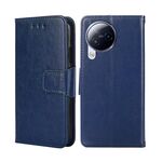 Per Xiaomi Civi 3 5G Custodia in pelle con struttura in cristallo (blu reale)