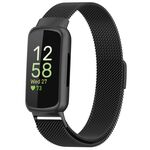 Per Fitbit Inspire 3 cinturino in metallo milanese (nero)