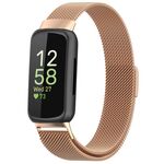Per Fitbit Inspire 3 cinturino in metallo milanese (oro rosa)