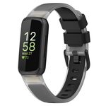 Per Fitbit Inspire 3 cinturino in silicone trasparente a due colori (nero)