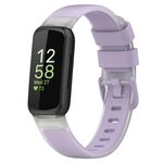 Per Fitbit Inspire 3 cinturino in silicone trasparente a due colori (viola)