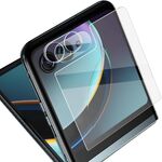 Per Motorola Moto Razr 40 Ultra 1 Imposta pellicola per obiettivo integrata imak + adesivo per schermo posteriore in vetro