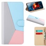Per Xiaomi 13 Custodia per cellulare in pelle con cuciture orizzontali ultra tricolore (grigio)