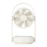 WT-F62 Ventola di raffreddamento ad aria per ricarica USB portatile da esterno con lampada da notte a LED (colore crema)
