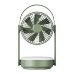 WT-F62 Ventola di raffreddamento dell'aria di ricarica USB portatile da esterno con lampada da notte a LED (verde militare)