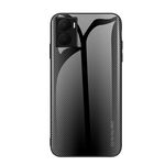 Custodia per cellulare in TPU con vetro sfumato per Honor Play 40 Plus (nero)