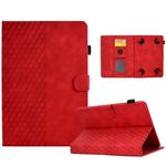 Custodia in pelle goffrata rombo per tablet universale da 10,0 pollici (rosso)