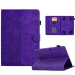 Custodia in pelle goffrata rombo per tablet universale da 10,0 pollici (viola)