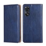 Per OPPO Reno8 T 4G Custodia per telefono in pelle magnetica tinta unita lucida olio (blu)