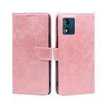 Per Motorola Moto E13 4G Calf Texture Buckle Flip Custodia in pelle per telefono (oro rosa)