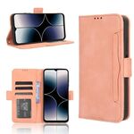 Per Ulefone Note 16 Pro Skin Feel Calf Texture Slot per schede Custodia in pelle per telefono (rosa)