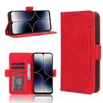 Per Ulefone Note 16 Pro Skin Feel Calf Texture Slot per schede Custodia in pelle per telefono (rosso)