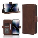 Custodia per cellulare in pelle per Ulefone Note 16 Pro Skin Feel Calf Texture Slot per schede (marrone)