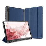 Custodia per tablet in pelle magnetica per Samsung Galaxy Tab S9 DUX DUCIS serie Domo (blu)