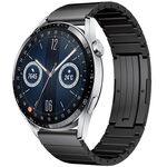 Per Huawei Watch GT 3 46mm One Bead cinturino in lega di titanio (nero)