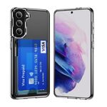 Per Samsung Galaxy S22 + 5G Crystal Clear Wallet Air Bag Custodia per telefono (trasparente)