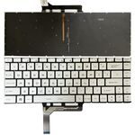 Tastiera per laptop versione USA con retroilluminazione per MSI GS65 / GS65VR / MS-16Q2 / Stealth 8SE /8SF / 8SG /Thin 8RE / Thin 8RF (Argento)