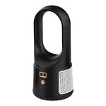 Ventilatore senza lama di ricarica USB desktop Ventola con display digitale a LED verticale portatile, colore: nero