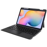 T610B-AS Pivot Backlight Split Type Custodia in pelle per tastiera Bluetooth per Samsung Galaxy Tab S6 Lite 10.4 P610/615 (nero)