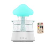 CH06 Umidificatore a pioggia da 300 ml Fungo nuvola Lampada da notte colorata Macchina per aromaterapia, stile: con telecomando (bianco)
