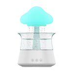 CH06 Umidificatore a pioggia da 300 ml Fungo nuvola Lampada da notte colorata Macchina per aromaterapia, Stile: senza telecomando (bianco)