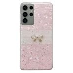 Per Samsung Galaxy S22 Ultra 5G Custodia protettiva per telefono in TPU con motivo a conchiglia (rosa)