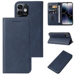Custodia per telefono in pelle con chiusura magnetica per Ulefone Note 16 Pro (blu)