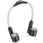 Ventilatore sportivo pigro con collo senza lama a turbina a doppia testa di lunga durata (nero)