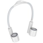 Ventilatore sportivo pigro con collo senza lama a turbina a doppia testa di lunga durata (bianco)