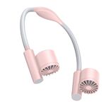 Ventilatore sportivo pigro con collo senza lama e turbina a doppia testa di lunga durata (rosa)