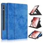 Per Samsung Galaxy Tab S9 360 Rotation Stand Custodia per tablet in pelle intelligente (blu)