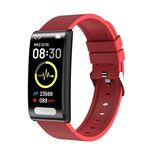 TK70 Orologio intelligente con cinturino in silicone con schermo a colori da 1,47 pollici, supporto frequenza cardiaca / pressione sanguigna / ossigeno nel sangue / monitoraggio della glicemia (rosso)