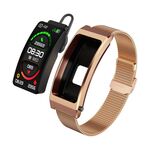 K13S Schermo TFT da 1,14 pollici Cinturino in metallo milanese Smart Call Bracciale Supporta la gestione del sonno / Monitoraggio dell'ossigeno nel sangue (oro rosa)